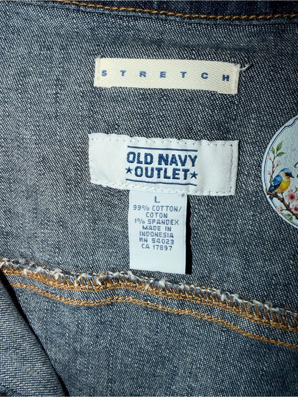 Bear UpCycled Denim Jacket | Old Navy | Large | Bird & Blossom - Picture 3 of 9